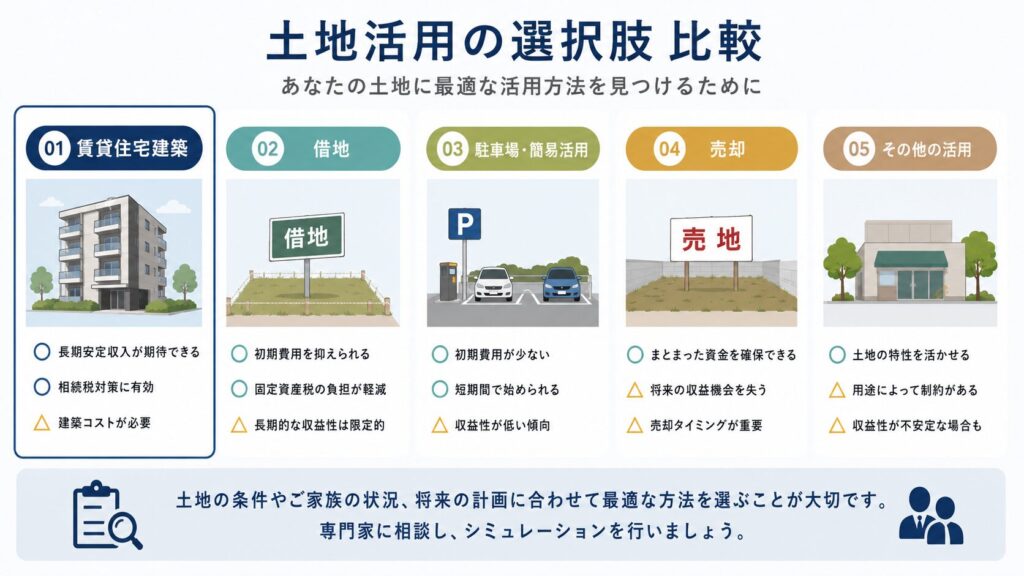 土地活用の選択肢比較